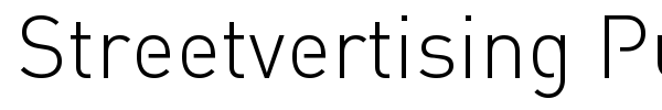 Streetvertising Public font preview